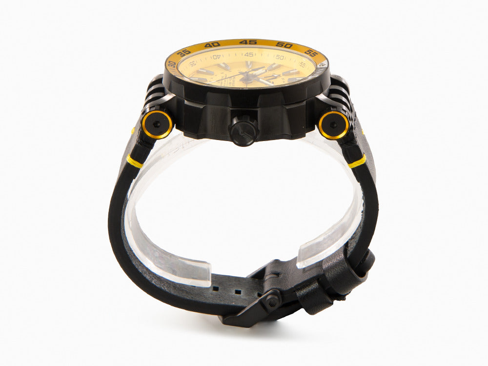 Montre Automatique Vostok Europe Energia II GMT, PVD, Jaune, LE, NH34-575C719