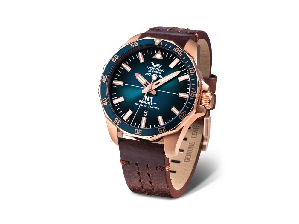 Montre Automatique Vostok Europe Rocket N-1, PVD, Bleu, 46 mm, NH35A-225B616