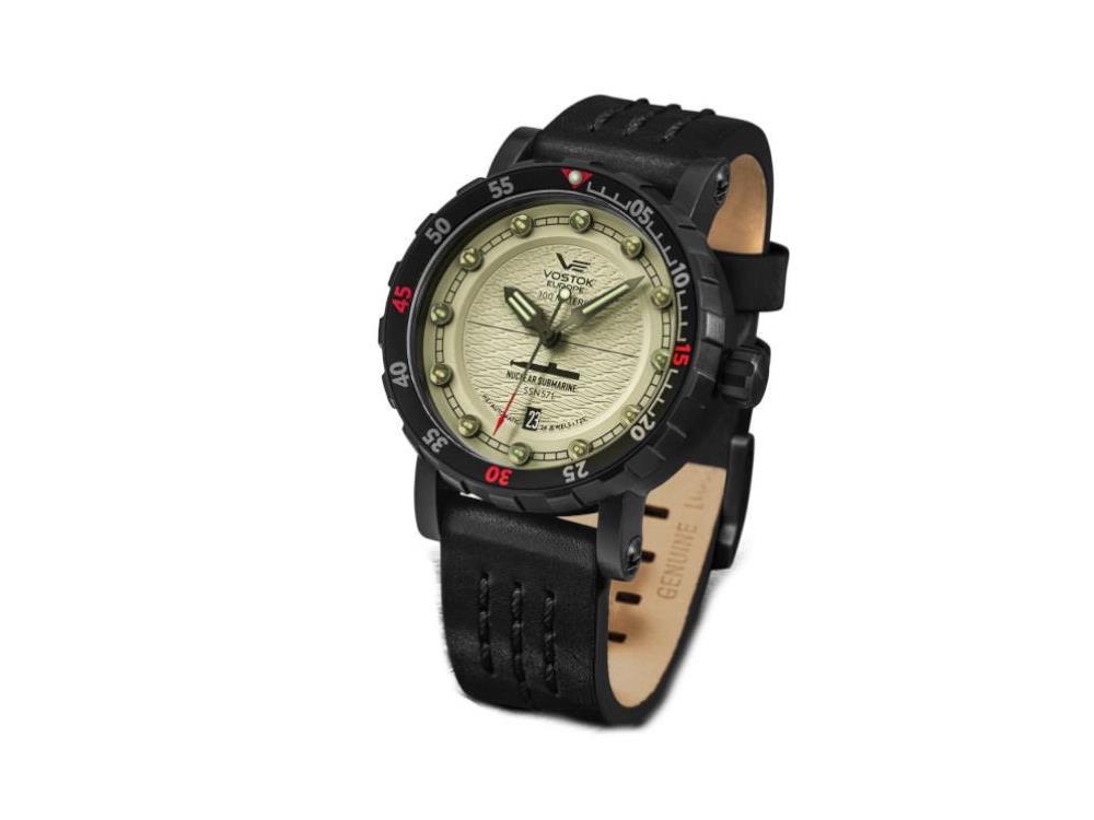 Montre Automatique Vostok Europe Nuclear Submarine, Gris, NH35A-571C607-L-BK