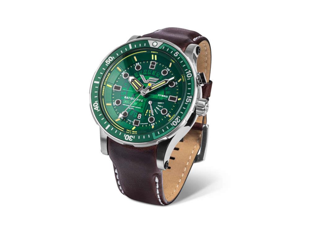Montre à Quartz Vostok Europe Batiscafos, Vert, 49.7 mm, PX84-511A770-L-BR