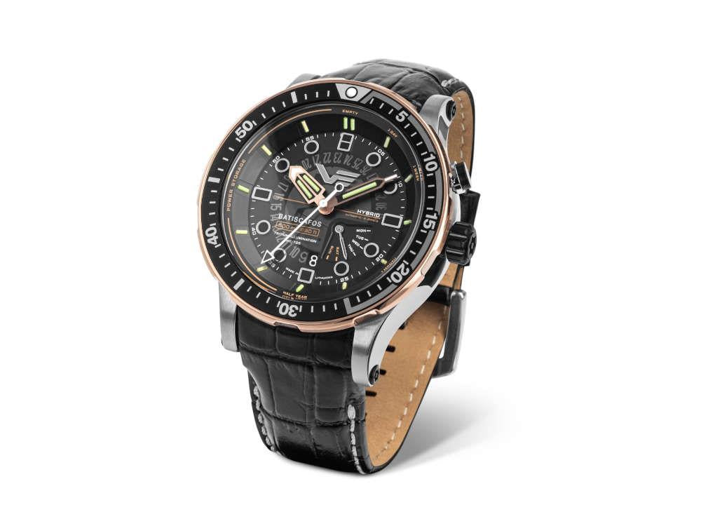 Montre à Quartz Vostok Europe Batiscafos, Noir, 49.7 mm, PX84-511E769-L-BK