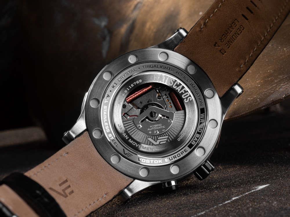 Montre à Quartz Vostok Europe Batiscafos, Noir, 49.7 mm, PX84-511E769-L-BK