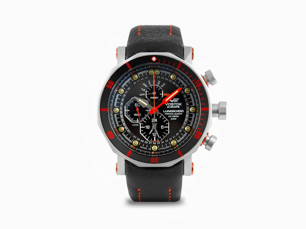 Montre à Quartz Vostok Europe Lunokhod-2, 49 mm, Tritium, Chrono, YM86-620A506