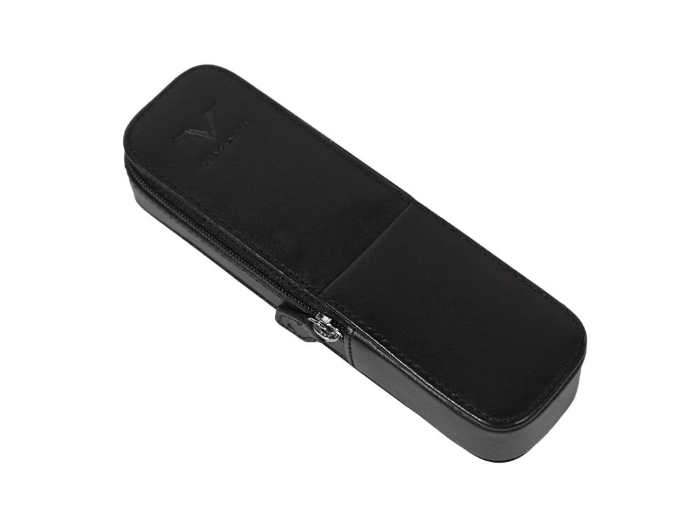 Étui Stylo Visconti Accesorios, Cuir, 2 Instruments D'écriture, Noir, KL40-02