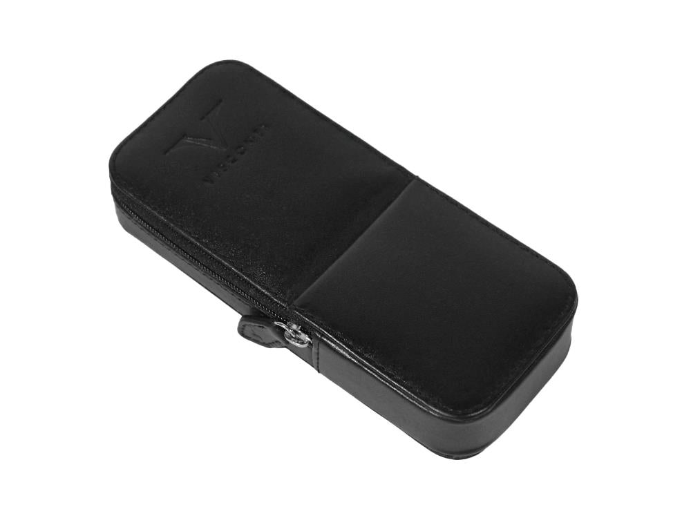 Étui Stylo Visconti Accesorios, Cuir, 3 Instruments D'écriture, Noir, KL40-03