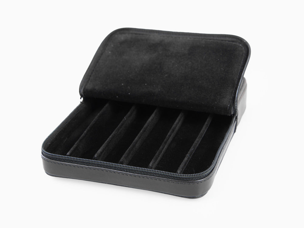 Étui Stylo Visconti Accesorios, Cuir, 6 Instruments D'écriture, Noir, KL40-06