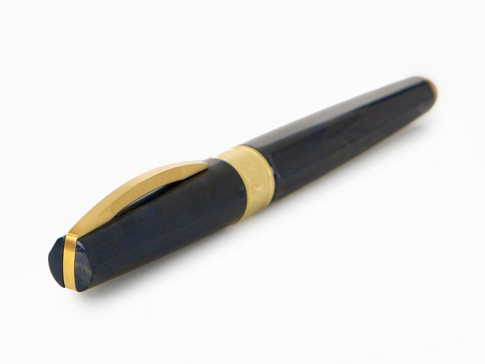 Stylo Plume Visconti Mirage Mythos Zeus, Bleu, Plaqué or, KP07-09-FP
