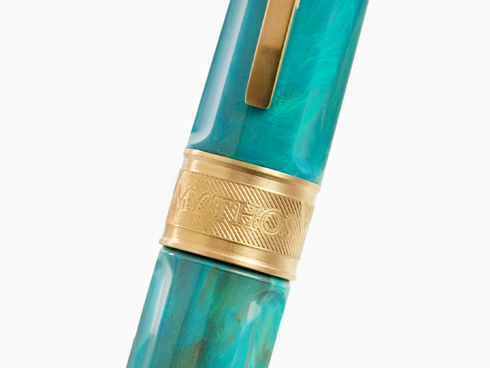 Stylo Plume Visconti Mirage Mythos Athena, Bleu, Plaqué or, KP07-15-FP
