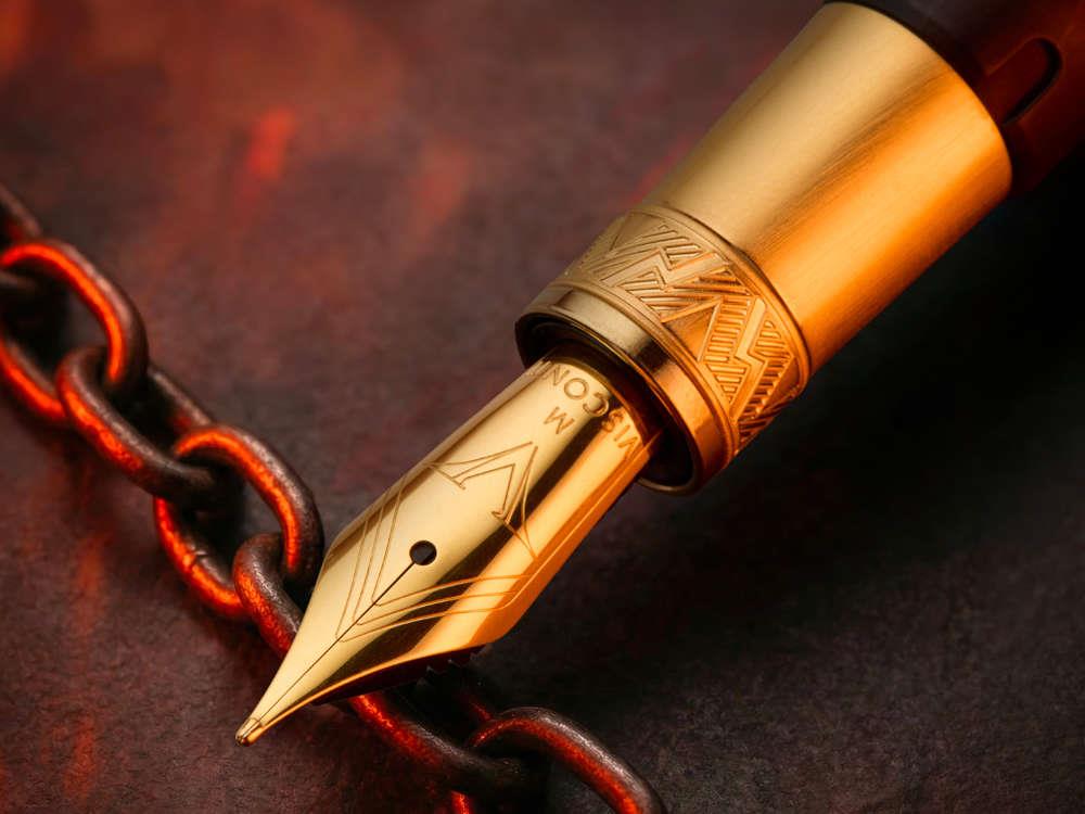 Stylo Plume Visconti Mirage Mythos Hades, Plaqué or, KP07-22-FP