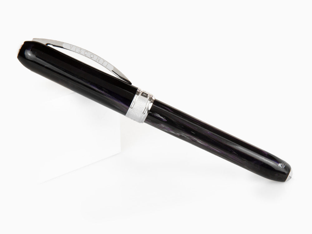 Stylo Plume Visconti Rembrandt, Résine, Palladium, Noir, KP10-01-FP