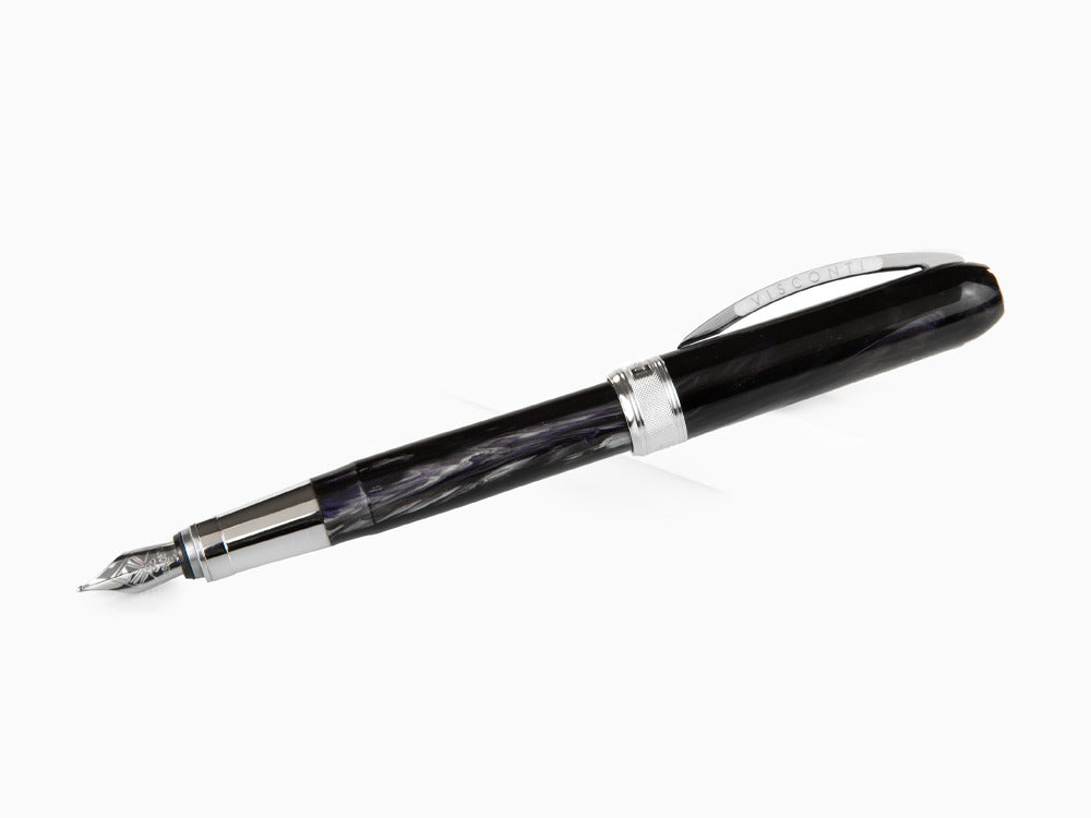 Stylo Plume Visconti Rembrandt, Résine, Palladium, Noir, KP10-01-FP