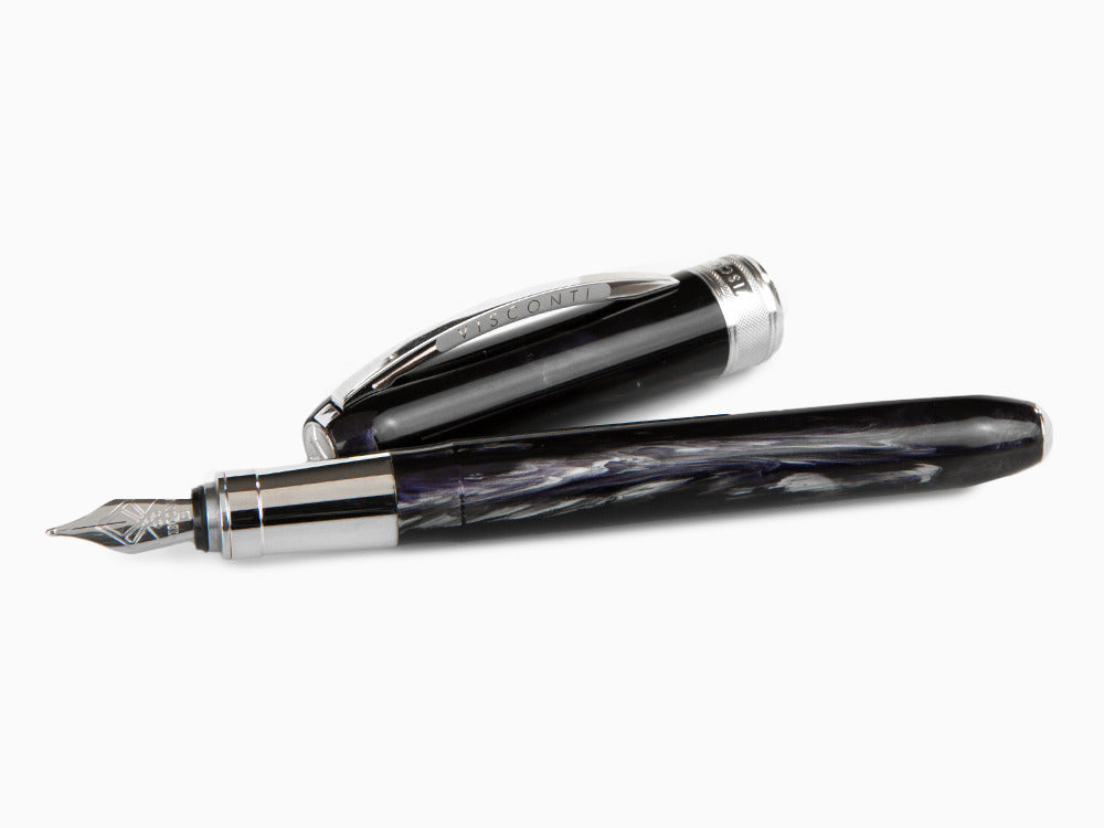 Stylo Plume Visconti Rembrandt, Résine, Palladium, Noir, KP10-01-FP