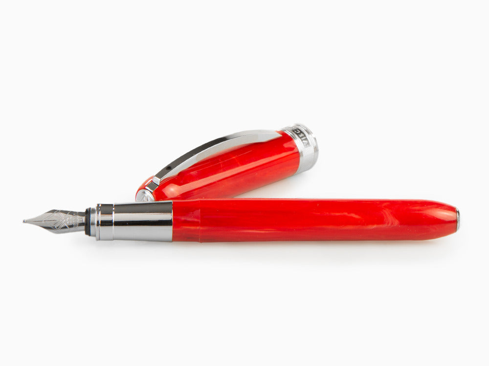 Stylo Plume Visconti Rembrandt, Résine, Palladium, Rouge, KP10-03-FP