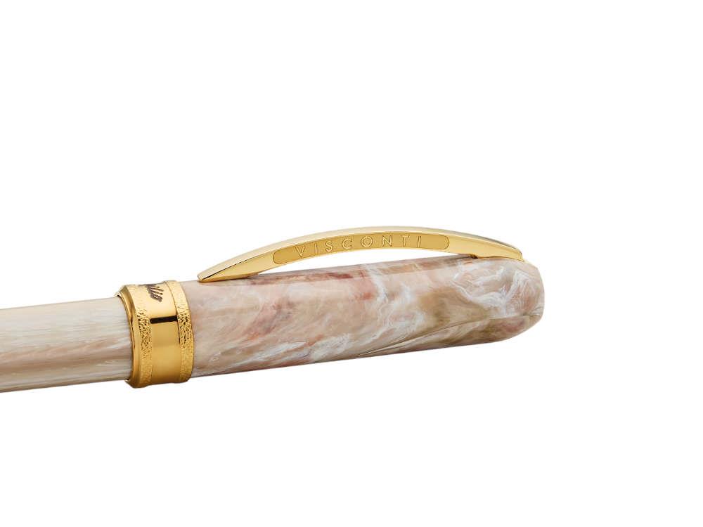 Stylo bille Visconti Comedia Virgilio, Rose, Plaqué or, KP10-53-BP