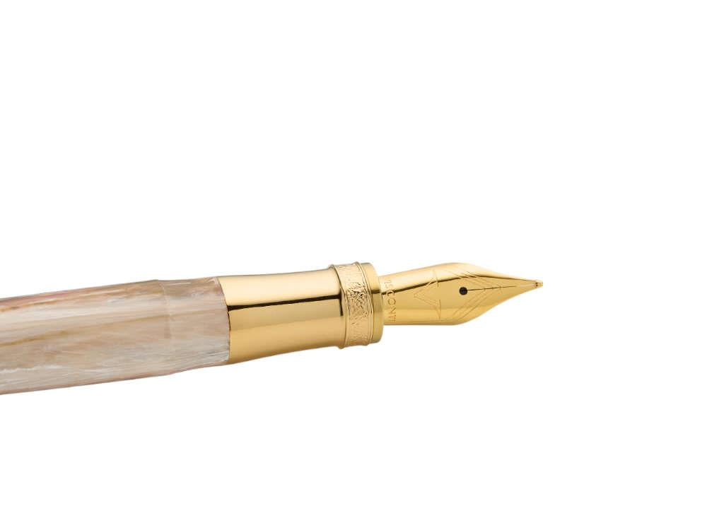 Stylo Plume Visconti Comedia Virgilio, Rose, Plaqué or, KP10-53-FP