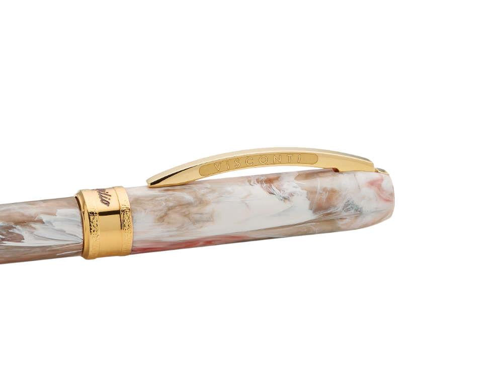Stylo Plume Visconti Comedia Virgilio, Rose, Plaqué or, KP10-53-FP