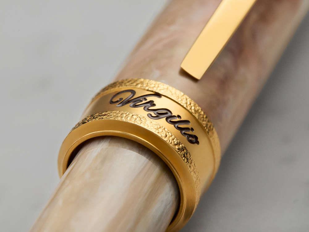 Stylo Plume Visconti Comedia Virgilio, Rose, Plaqué or, KP10-53-FP