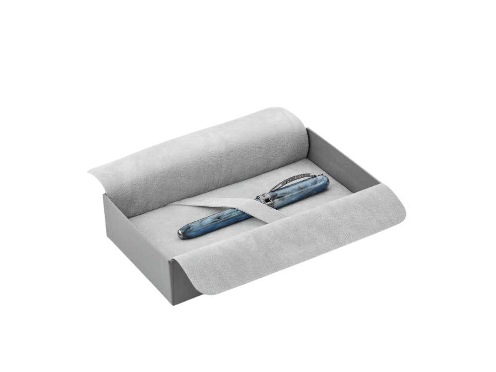 Stylo Plume Visconti Comedia Caronte, Bleu, Ruthénium, KP10-54-FP