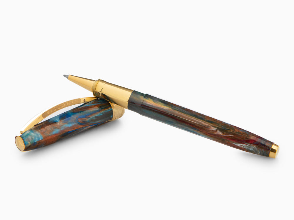 Set Roller Visconti Van Gogh Oiran, Plaqué or, Violet KP12-22-RB