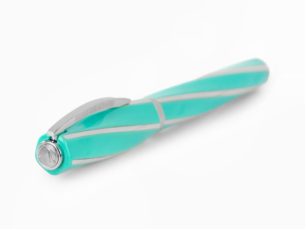 Roller Visconti Divina Elegance Wave, Résine Acrilique, Palladium, KP18-13-RB