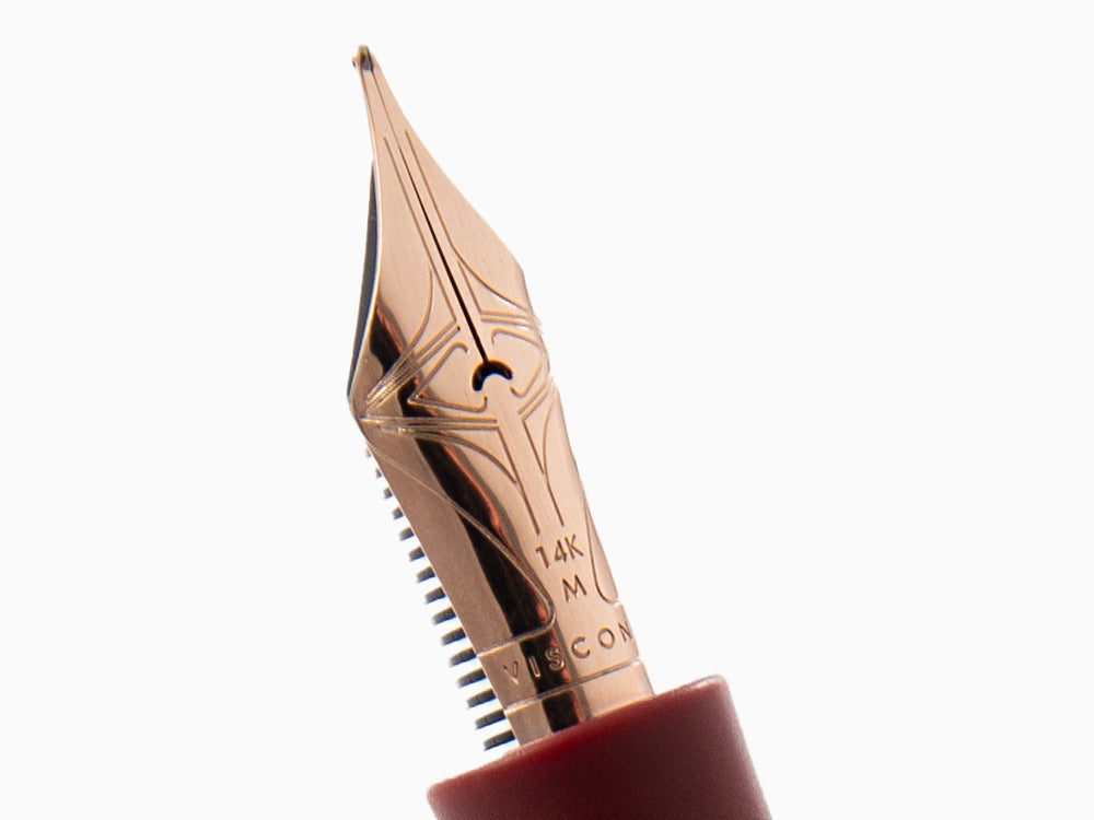 Stylo Plume Visconti Divina Bordeaux Matte, PVD Or Rosé, KP18-14-FP