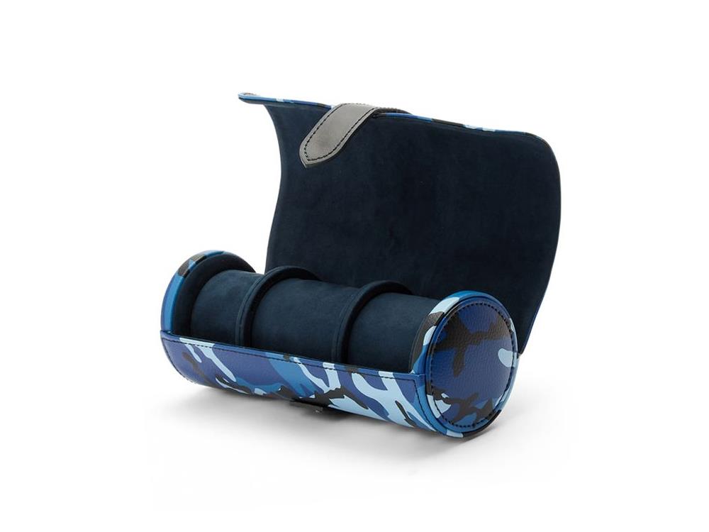 Étui WOLF Elements Water, 3 Montres, Bleu, Cuir Vegan, 665271