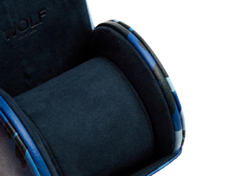 Étui WOLF Elements Water, 1 Montre, Bleu, Cuir Vegan, 665371