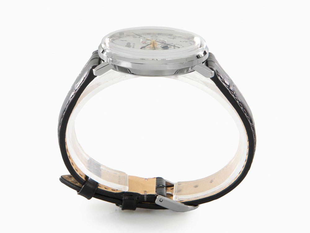 Montre à Quartz Zeppelin LZ 129 Hindenburg Moonphase, Argent, 40 mm, 7036-1