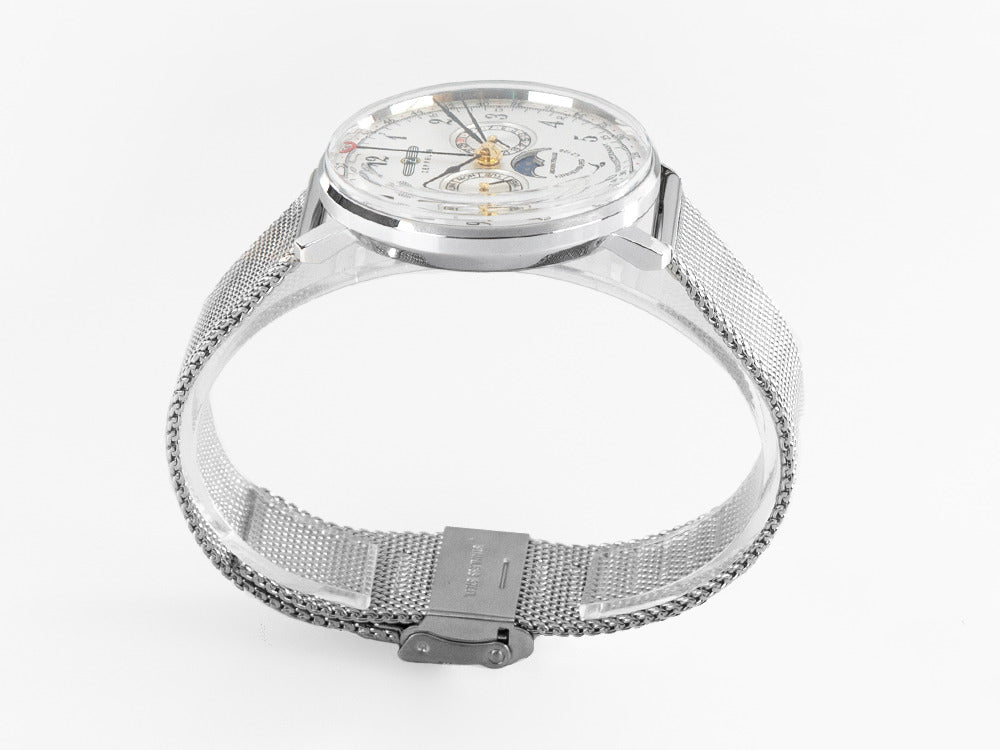 Montre à Quartz Zeppelin LZ 129 Hindenburg Moonphase, 40 mm, Argent, 7036M-1