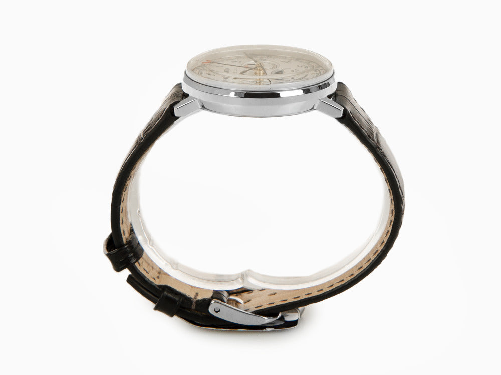 Montre à Quartz Zeppelin LZ 129 Hindenburg Moonphase Lady, Argent, 36 mm, 7037-1