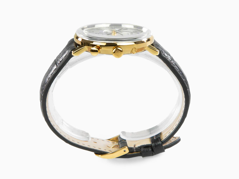 Montre à Quartz Zeppelin LZ 129 Hindenburg Moonphase, PVD Or, 40 mm, 7038-1