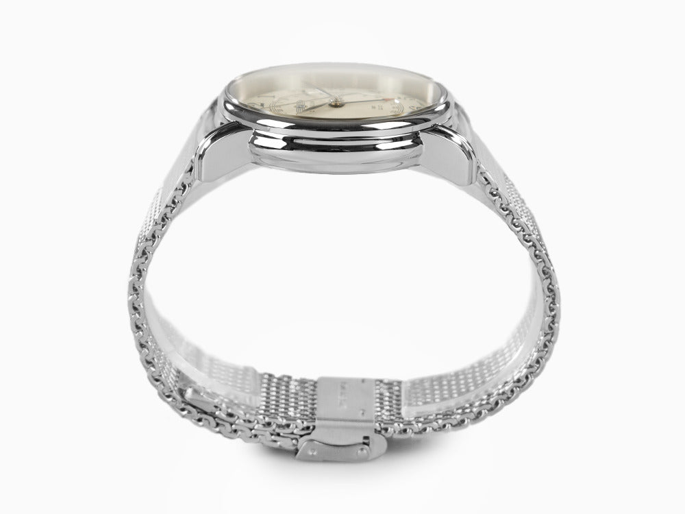 Montre à Quartz Zeppelin LZ 127 Graf Zeppelin, Beige, 42 mm, GMT, 7642M-5