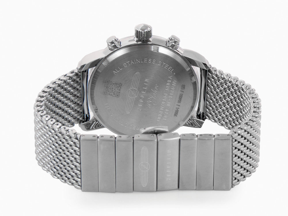 Montre à Quartz Zeppelin 100 Years Zeppelin Ed. 1, Argent, 42 mm, Jour, 7680M-1