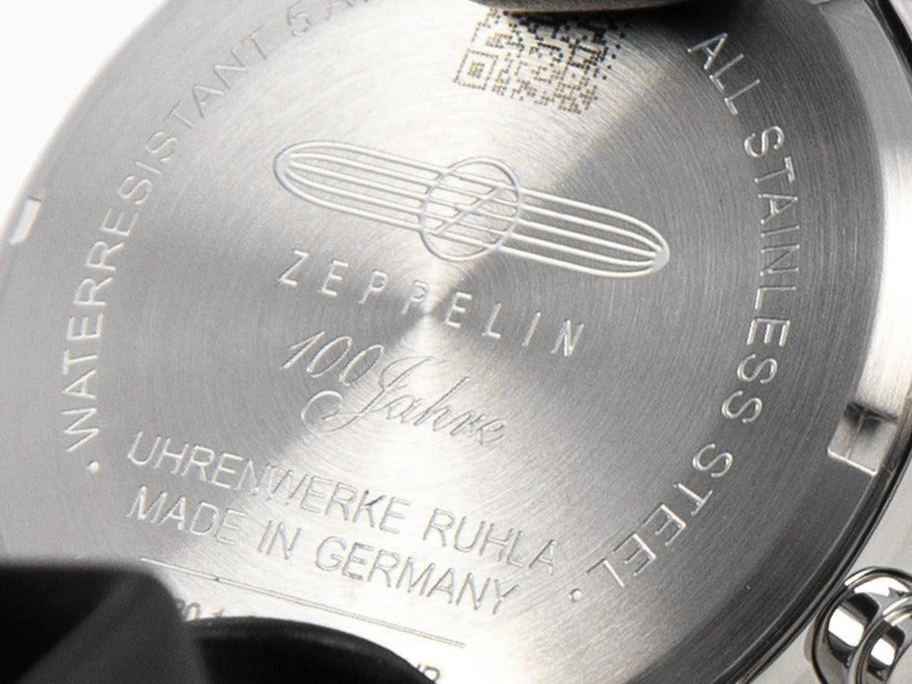 Montre à Quartz Zeppelin 100 Years Zeppelin Ed. 1, Argent, 42 mm, Jour, 7680M-1