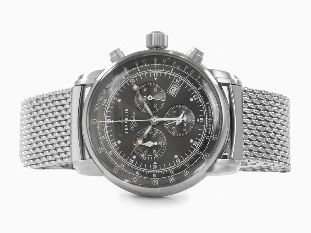 Montre à Quartz Zeppelin 100 Years Zeppelin Ed. 1, Noir, 42 mm, Jour, 7680M-2