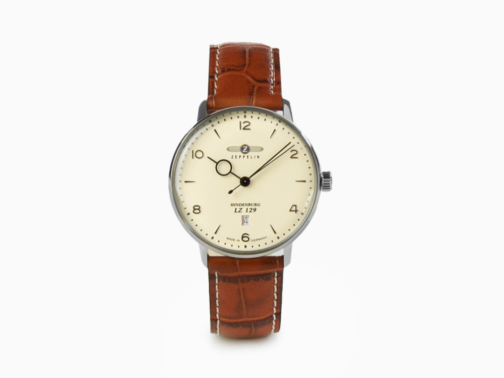 Montre à Quartz Zeppelin LZ 129 Hindenburg, Beige, 40 mm, Jour, Cuir, 8042-5