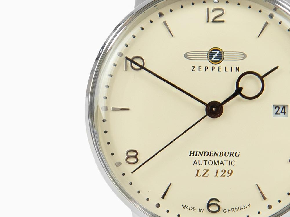 Montre Automatique Zeppelin LZ 129 Hindenburg, Beige, 40 mm, Jour, Cuir, 8062-5