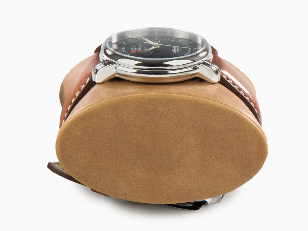 Montre à Quartz Zeppelin Atlantic, Bleu, 41 mm, Jour, Bracelet en cuir, 8442-3