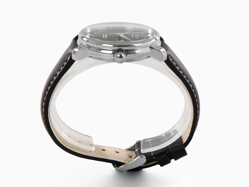 Montre Automatique Zeppelin Atlantic, Noir, 41 mm, Jour et Date, Cuir, 8466-2