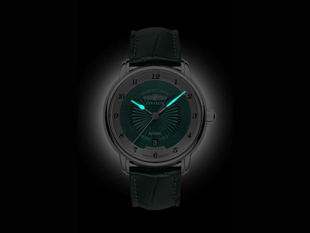 Montre Automatique Zeppelin Friedrichshafen, Vert, 40 mm, Jour, 8556-2