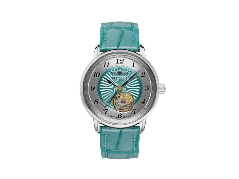 Montre Automatique Zeppelin Friedrichshafen Ladies, Turquoise, 36 mm, 8569-4