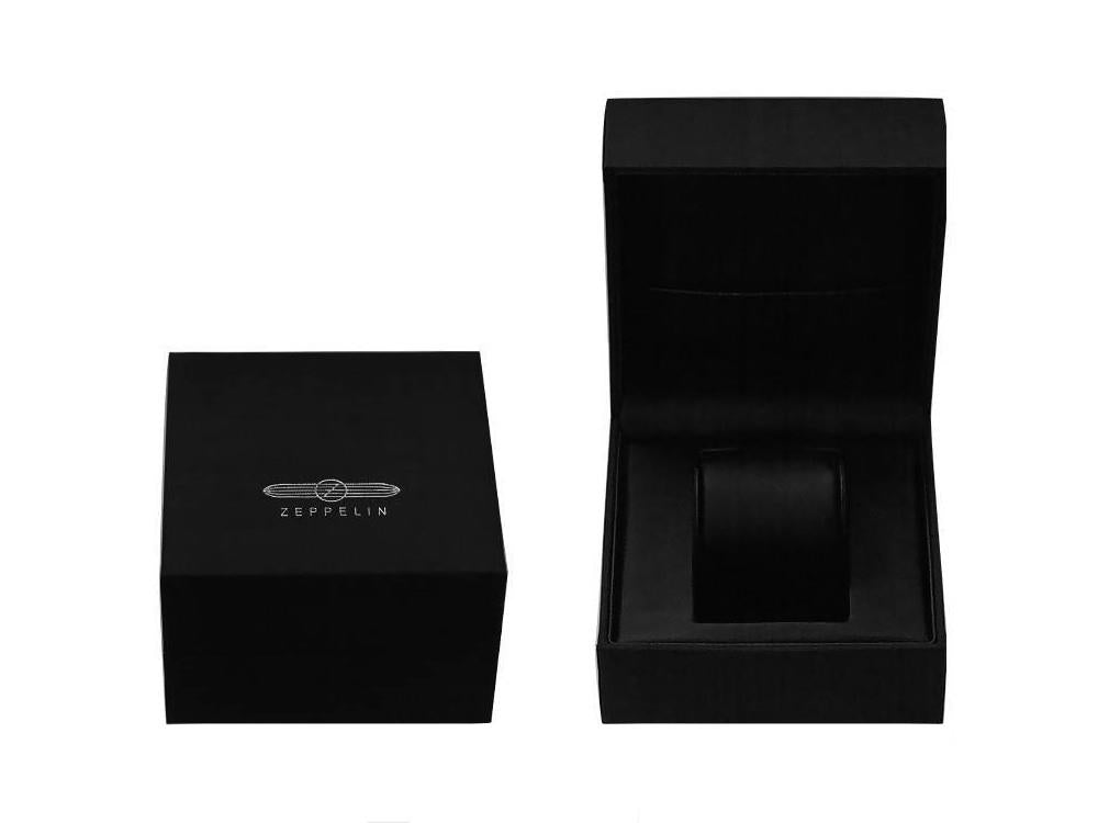 Montre Automatique Zeppelin Captain Line, Noir, 42 mm, Bracelet en cuir, 8662-2