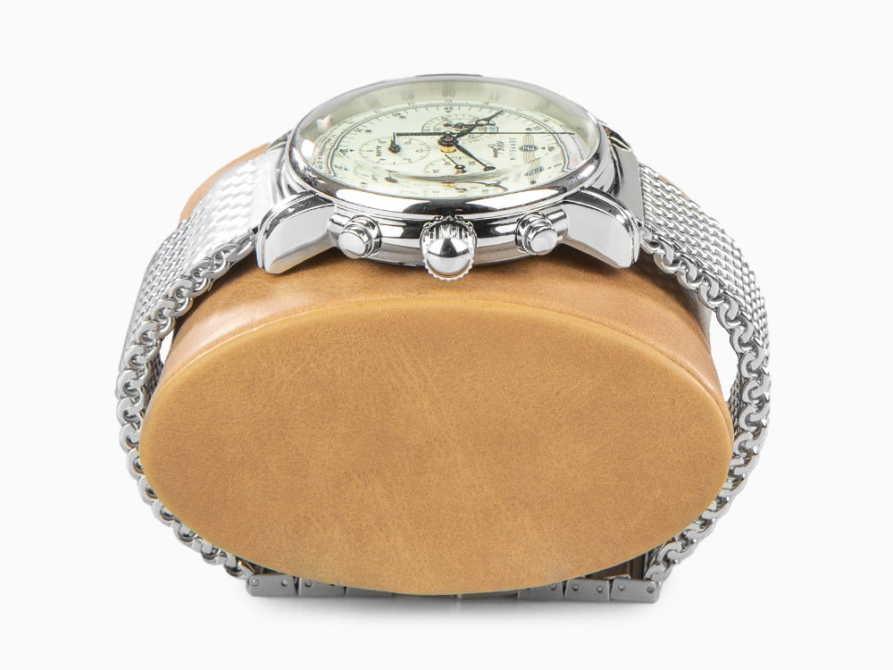 Montre Zeppelin 100 Years Zeppelin Ed. 1, Beige, 42 mm, Jour, Maille, 8680M-3