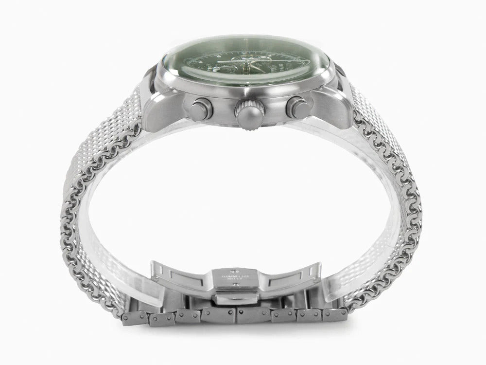 Montre à Quartz Zeppelin 100 Years Zeppelin Ed. 1, Vert, 42 mm, Maille, 8680M-4