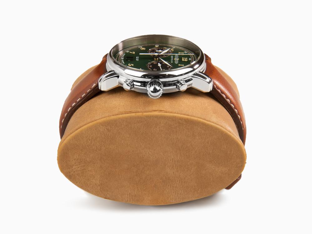 Montre à Quartz Zeppelin LZ 127 Graf Zeppelin, Vert, 40 mm, Chronographe, 8684-4