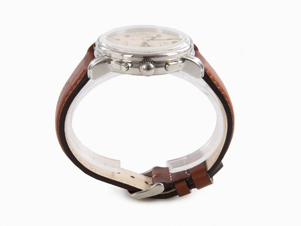 Montre à Quartz Zeppelin Méditerranée Chrono, Beige, 42 mm, Jour, 9670-5