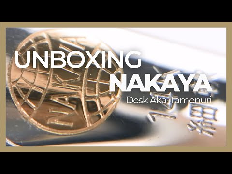 Stylo Plume Nakaya Desk, Aka-Tamenuri, Or 14K bicolore