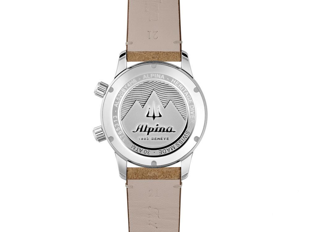 Montre Automatique Alpina Seastrong Diver 300 Heritage, Noir, 42 mm, AL-520BY4H6