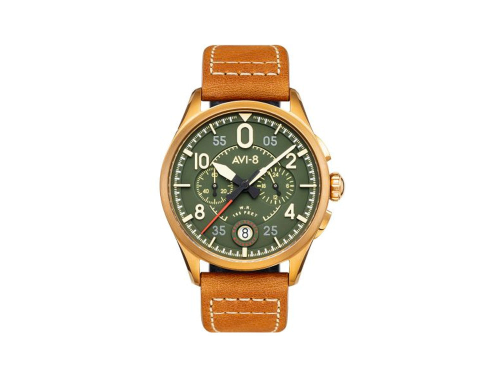 Montre à Quartz AVI-8 Spitfire Lock Chronograph Bronze Green, 42 mm, AV-4089-02