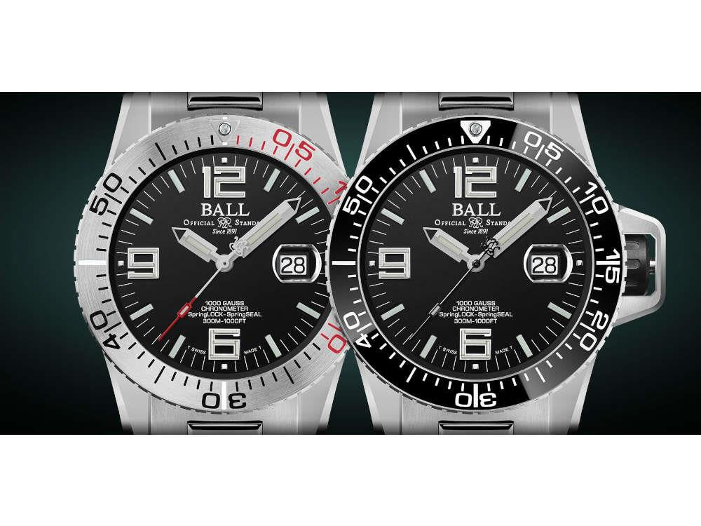 Montre Automatique Ball Engineer Hydrocarbon EOD, Noir, 42 mm, DM3200A-S1C-BK